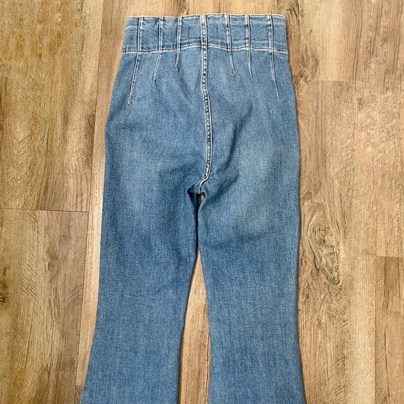 Free People X We The Free‎ Women's Light Blue Jayde Flared Jeans Size 27 - Picture 7 of 12